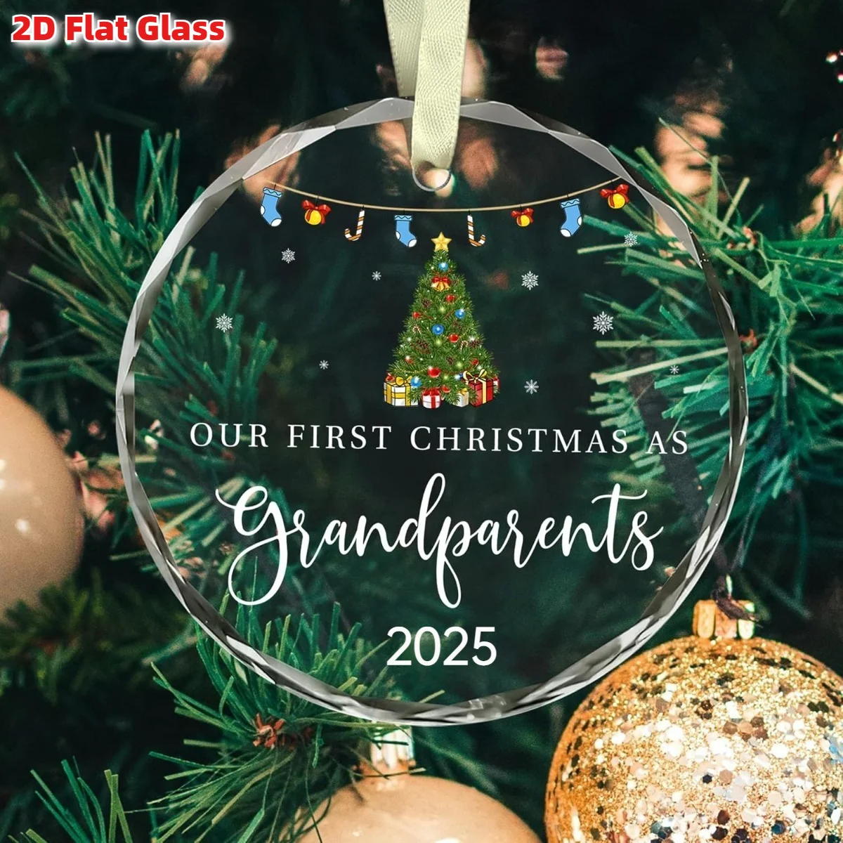 2D plane, first Christmas ornament for grandparents in 2025 - glass keepsake vintage with footprint/photo holder design
2D plane, first Christmas ornament for grandparents in 2025 - glass keepsake vintage with footprint/photo holder design