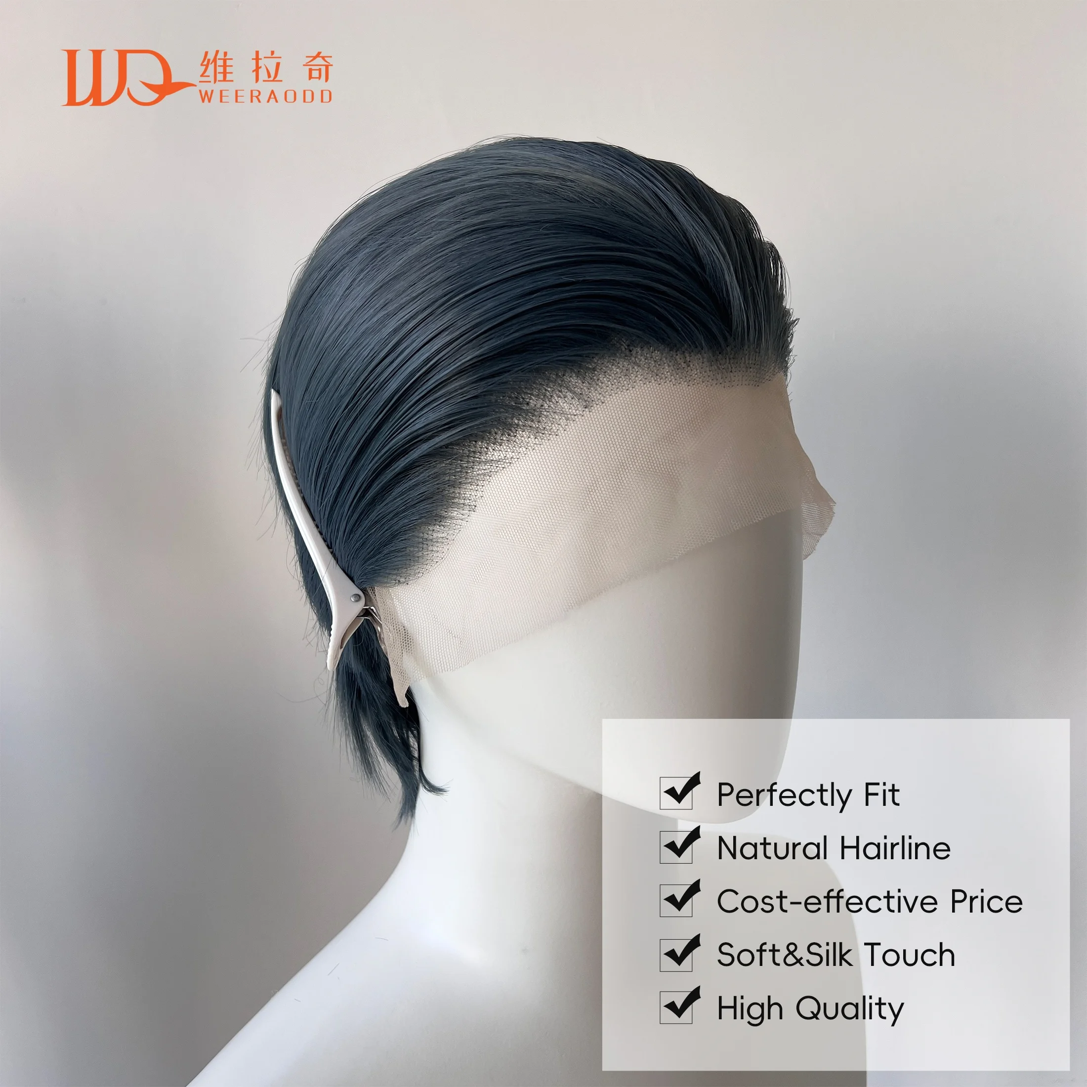 Short Bob Wig 13x4 Lace Frontal Synthetic Wig Grey Blue Gray Matte Heat Resistant Glueless Natural Hairline for Men Women 10"
Short Bob Wig 13x4 Lace Frontal Synthetic Wig Grey Blue Gray Matte Heat Resistant Glueless Natural Hairline for Men Women 10"