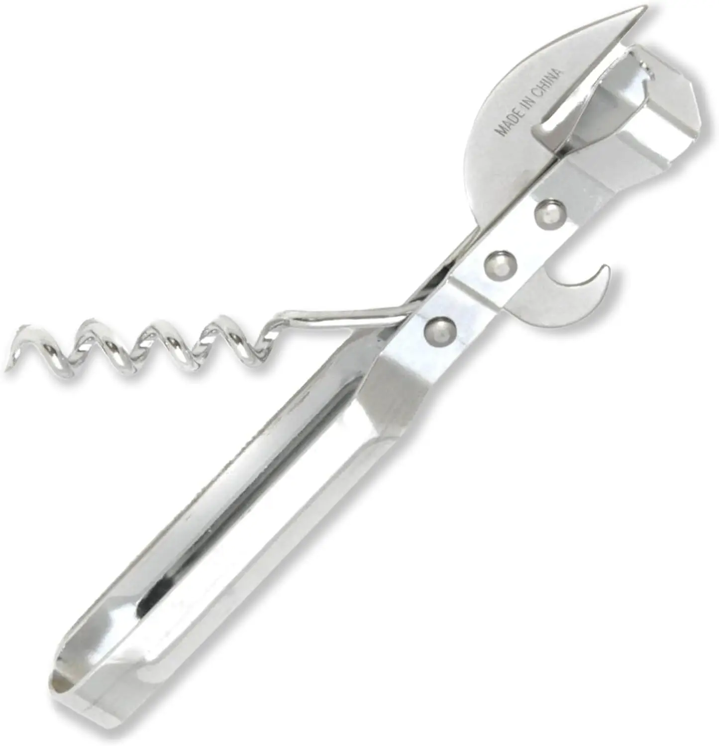 3-in-1 Can Opener, Bottle Opener & Corkscrew, Stainless Steel, 6 Inches, Dishwasher Safe
3-in-1 Can Opener, Bottle Opener & Corkscrew, Stainless Steel, 6 Inches, Dishwasher Safe