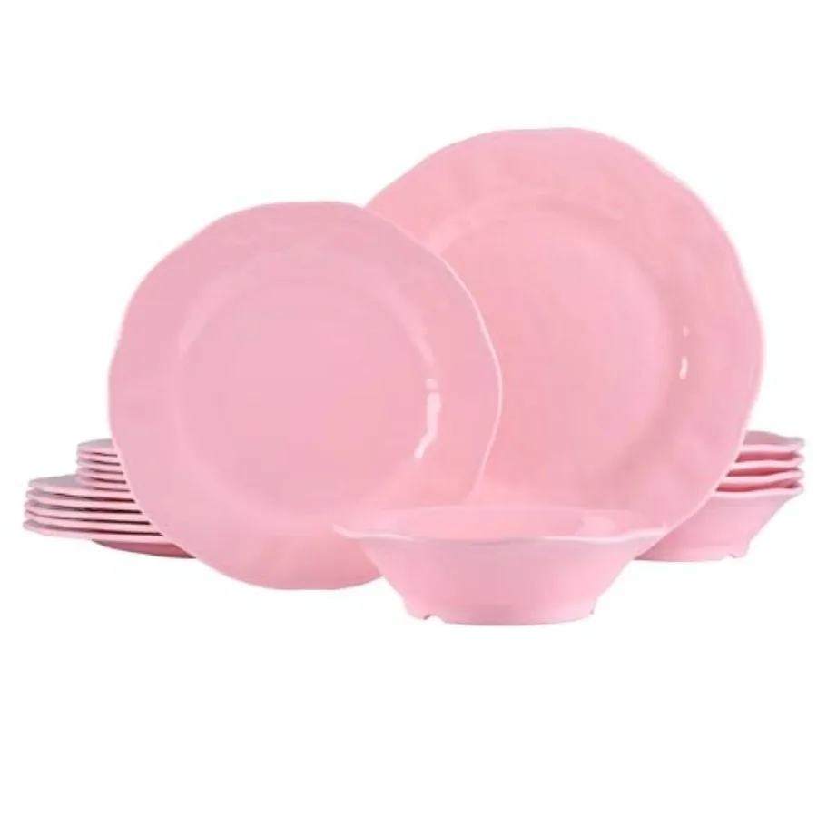 18 Pcs Dinnerware Set Lightweight Kitchen Dining Plates and Bowls Set Durable Melamine Dishes Set of 6 Unbreakable RV Camping D
18 Pcs Dinnerware Set Lightweight Kitchen Dining Plates and Bowls Set Durable Melamine Dishes Set of 6 Unbreakable RV Camping D