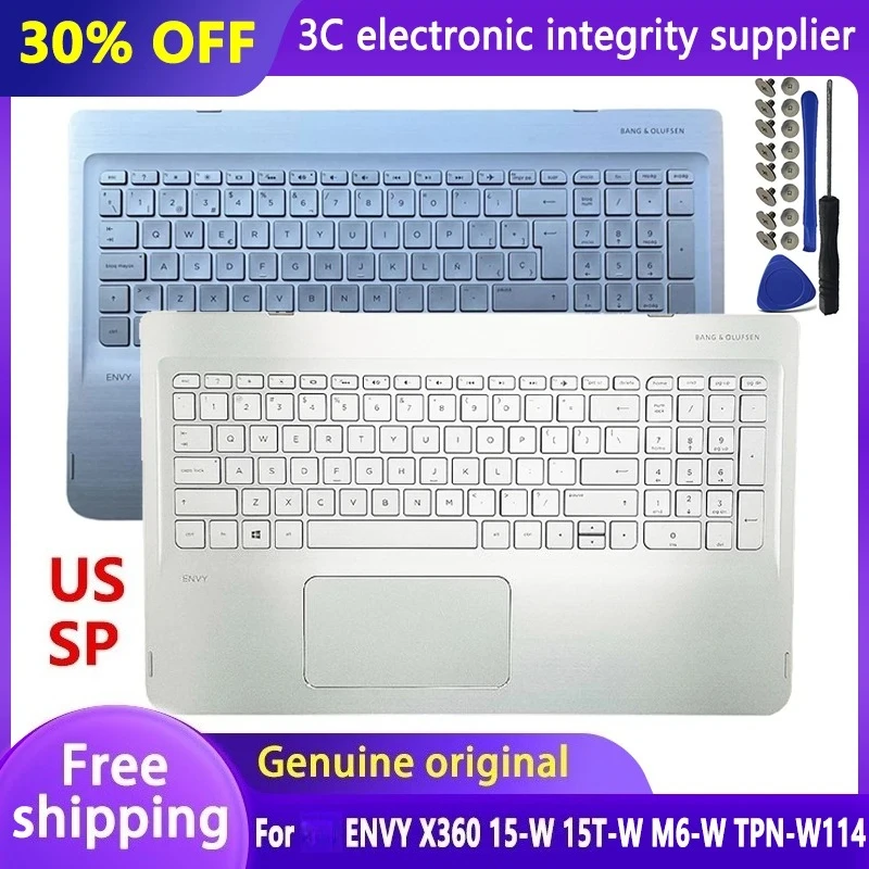 Новая оригинальная клавиатура США SP для ENVY X360 15-W 15T-W M6-W TPN-W114, верхняя крышка упора для рук ноутбука, верхняя крышка, клавиатура 807526-001
Новая оригинальная клавиатура США SP для ENVY X360 15-W 15T-W M6-W TPN-W114, верхняя крышка упора для рук ноутбука, верхняя крышка, клавиатура 807526-001