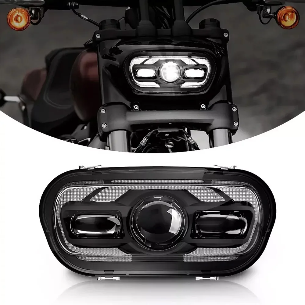 Black New Agreesive Headlight with DRL light for Softail 2018 UP Fat Bob FXFB FXFBS
Black New Agreesive Headlight with DRL light for Softail 2018 UP Fat Bob FXFB FXFBS