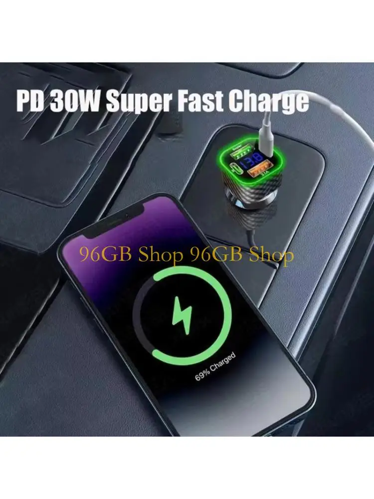 96GB Universal 4 Port Fast Car Chargers 380W Output Digital Electric Display for Auto
96GB Universal 4 Port Fast Car Chargers 380W Output Digital Electric Display for Auto