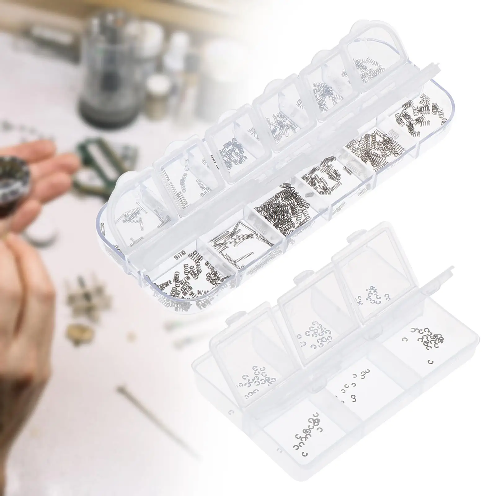 400pcs Watch Button Spring 100pcs Timing Rod Clip Spring with Storage Box, Watch Accessories
400pcs Watch Button Spring 100pcs Timing Rod Clip Spring with Storage Box, Watch Accessories