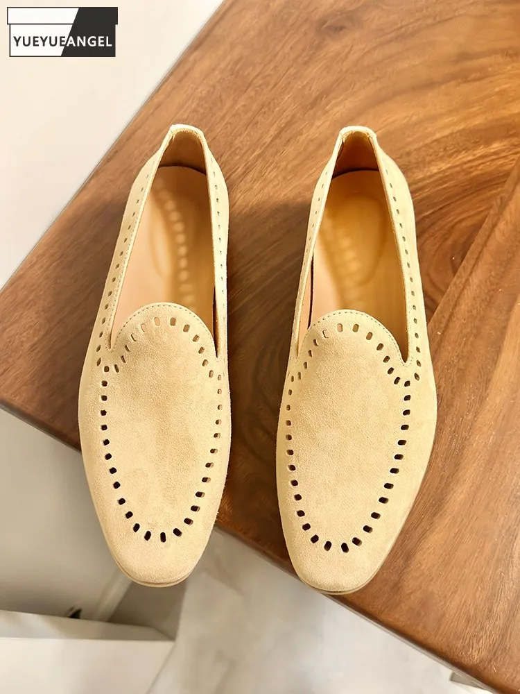 Summer Fashion Office Work Mens New Real Suede Leather Hollowed-Out Breathable Slip On Casual Low Top Shoes Male Casual Loafers
Summer Fashion Office Work Mens New Real Suede Leather Hollowed-Out Breathable Slip On Casual Low Top Shoes Male Casual Loafers