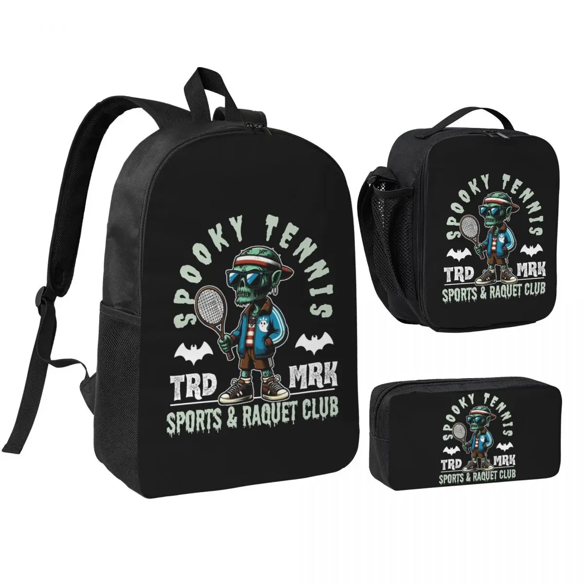 Spooky Tennis Sports And Raquet Club Backpack Boys Girls BookBag School Bag Shoulder Bags 3ps Insulated Lunch Bag Pencil Case
Spooky Tennis Sports And Raquet Club Backpack Boys Girls BookBag School Bag Shoulder Bags 3ps Insulated Lunch Bag Pencil Case
