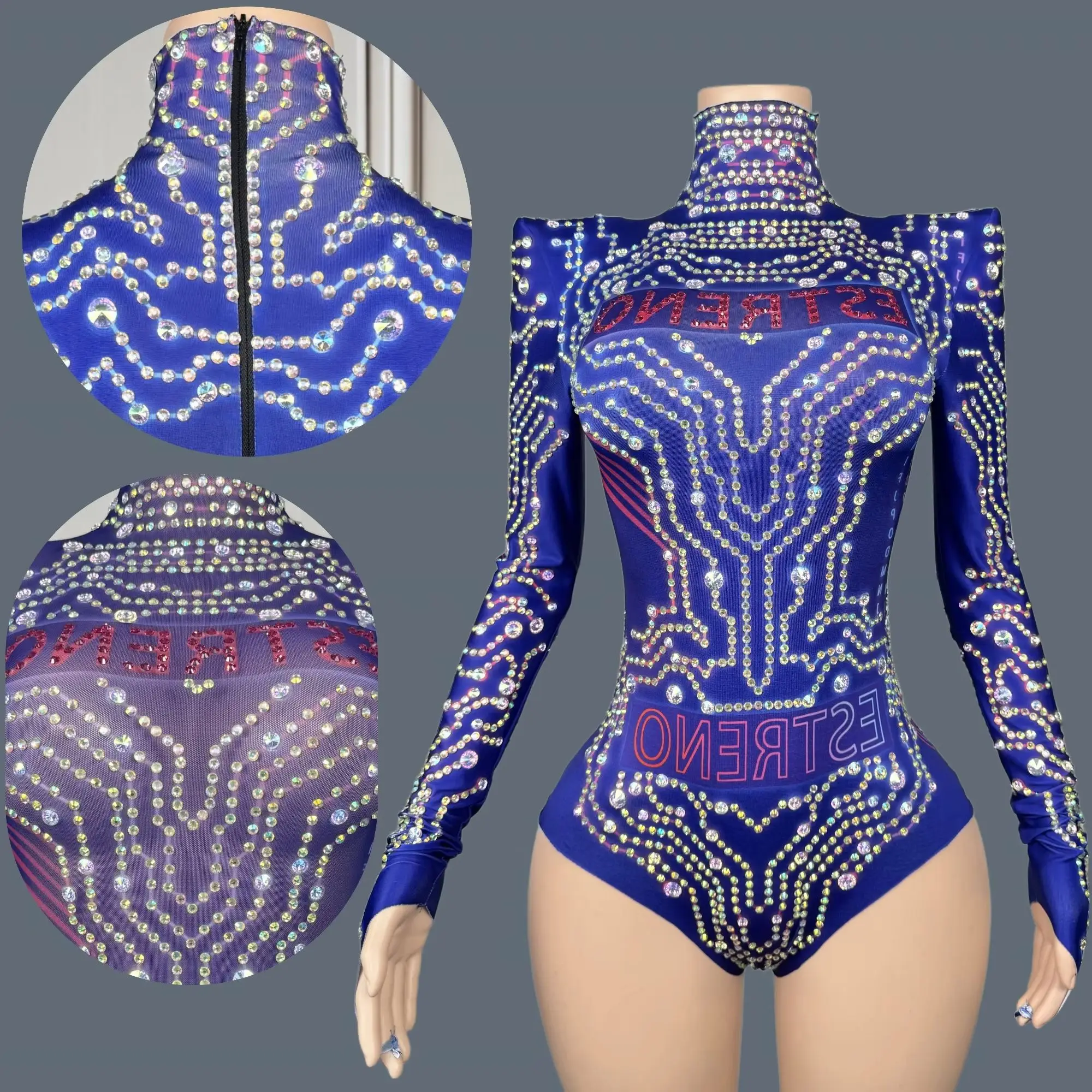 Halloween Costume Party Wear Drag Queen Performer Bodysuit Long Sleeved Spandex Mesh Outfit Cyber Style Sexy Bodysuit Shouying
Halloween Costume Party Wear Drag Queen Performer Bodysuit Long Sleeved Spandex Mesh Outfit Cyber Style Sexy Bodysuit Shouying