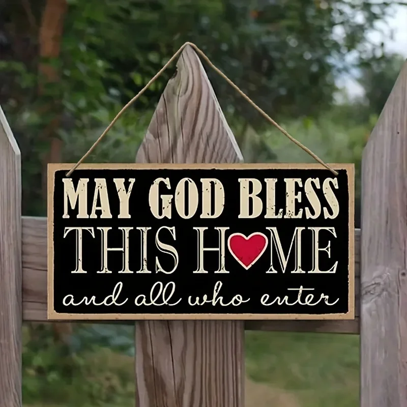 Creative Doorplate God Bless Wooden Crafts Doorplate Rectangular Sign Creative Decorative Sign Home Pendant
Creative Doorplate God Bless Wooden Crafts Doorplate Rectangular Sign Creative Decorative Sign Home Pendant