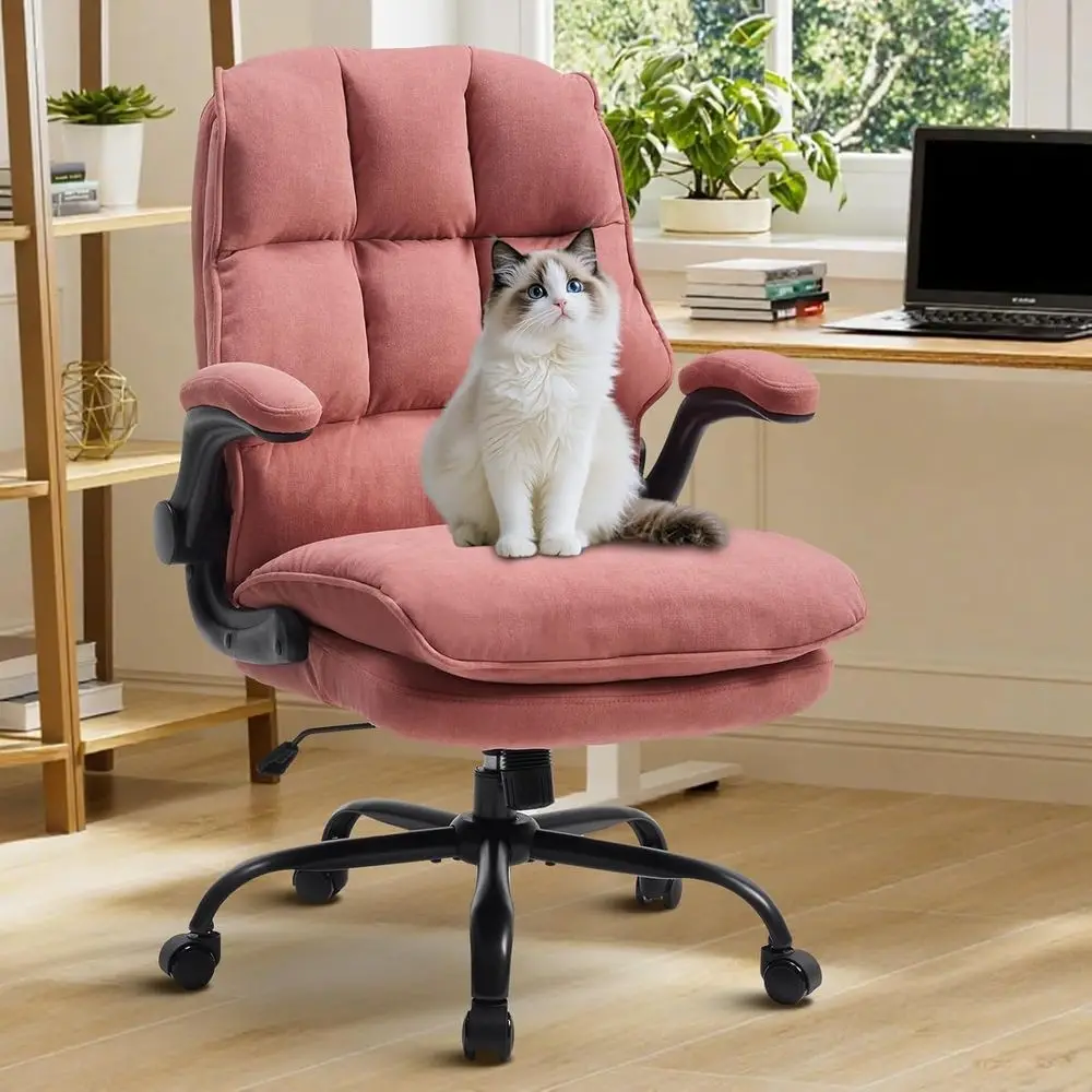 Ergonomic Double-Cushioned Office Chair for Long Hours with Adjustable Height and Flip-Up Armrests
Ergonomic Double-Cushioned Office Chair for Long Hours with Adjustable Height and Flip-Up Armrests