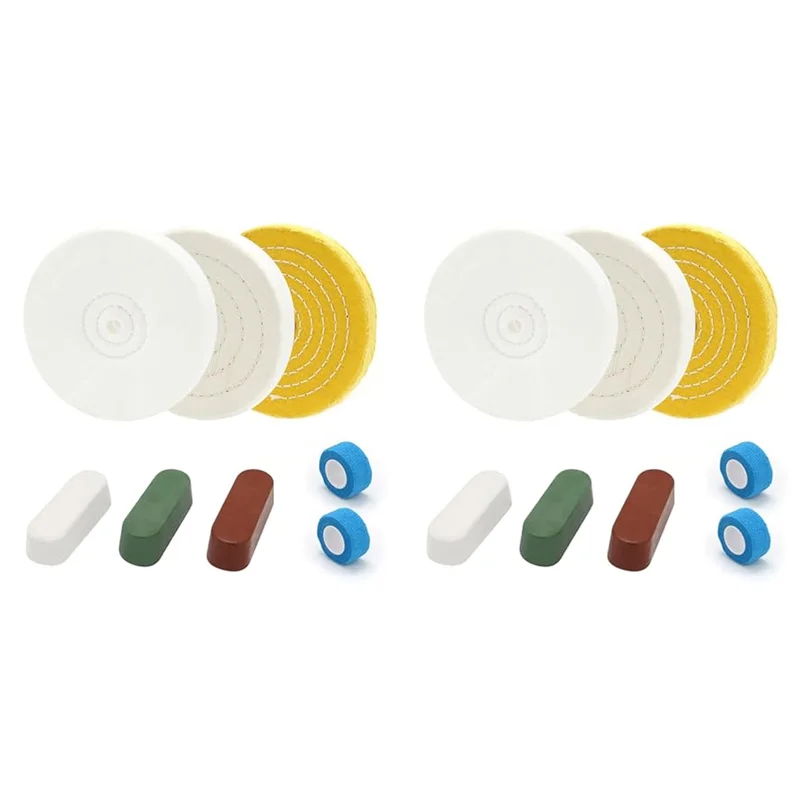BHTS-2 Set 6Inch Buffing Polishing Wheels,For Bench Grinder,With Buffing Polishing Cutting Compounds,With Non-Woven Bandage
BHTS-2 Set 6Inch Buffing Polishing Wheels,For Bench Grinder,With Buffing Polishing Cutting Compounds,With Non-Woven Bandage