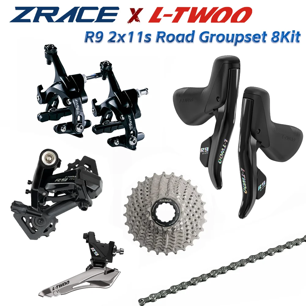 LTWOO R9 2x11 speed, 22s Road 8Kit, ZRACE Brake + Cassette + Chains + Shifter + Rear Derailleurs + Front Derailleurs, 5800,R7000
LTWOO R9 2x11 speed, 22s Road 8Kit, ZRACE Brake + Cassette + Chains + Shifter + Rear Derailleurs + Front Derailleurs, 5800,R7000