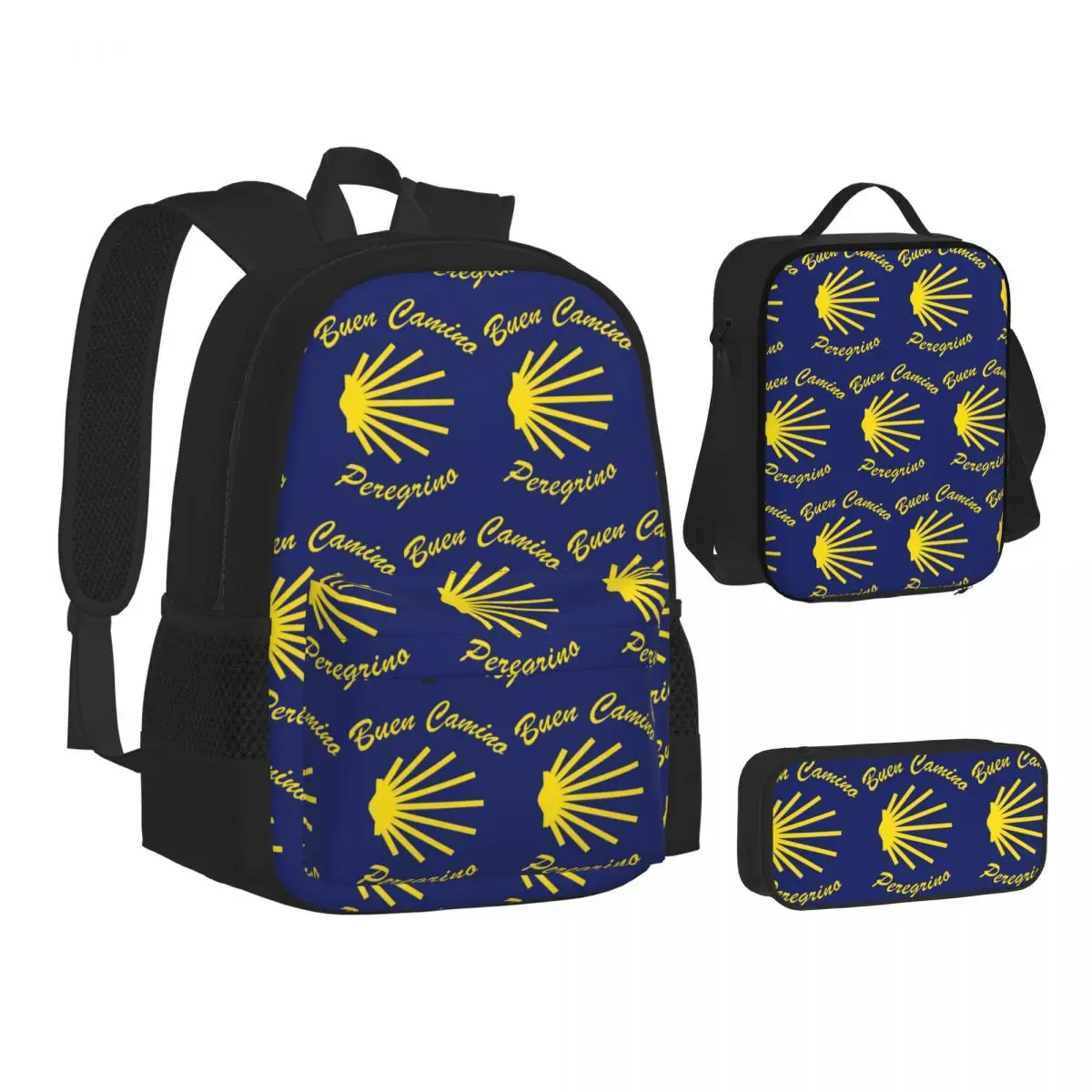 Yellow Camino De Santiago Scallop Shell Backpacks Boys Girls Bookbag School Bags Kids Rucksack Lunch Bag Pen Bag Three-Piece Set
Yellow Camino De Santiago Scallop Shell Backpacks Boys Girls Bookbag School Bags Kids Rucksack Lunch Bag Pen Bag Three-Piece Set