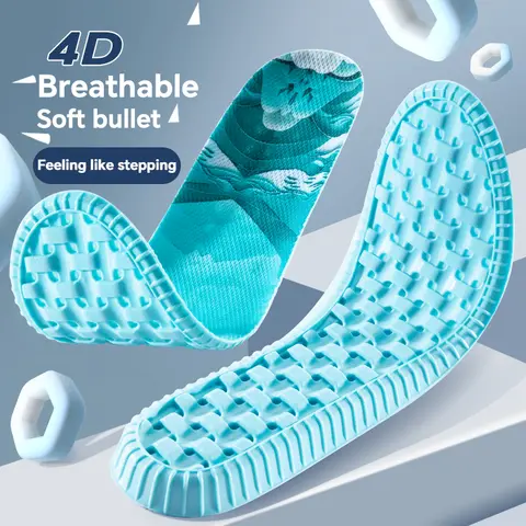 3 Pairs of sports insoles for men and women, soft and elastic mugwort deodorizing insoles