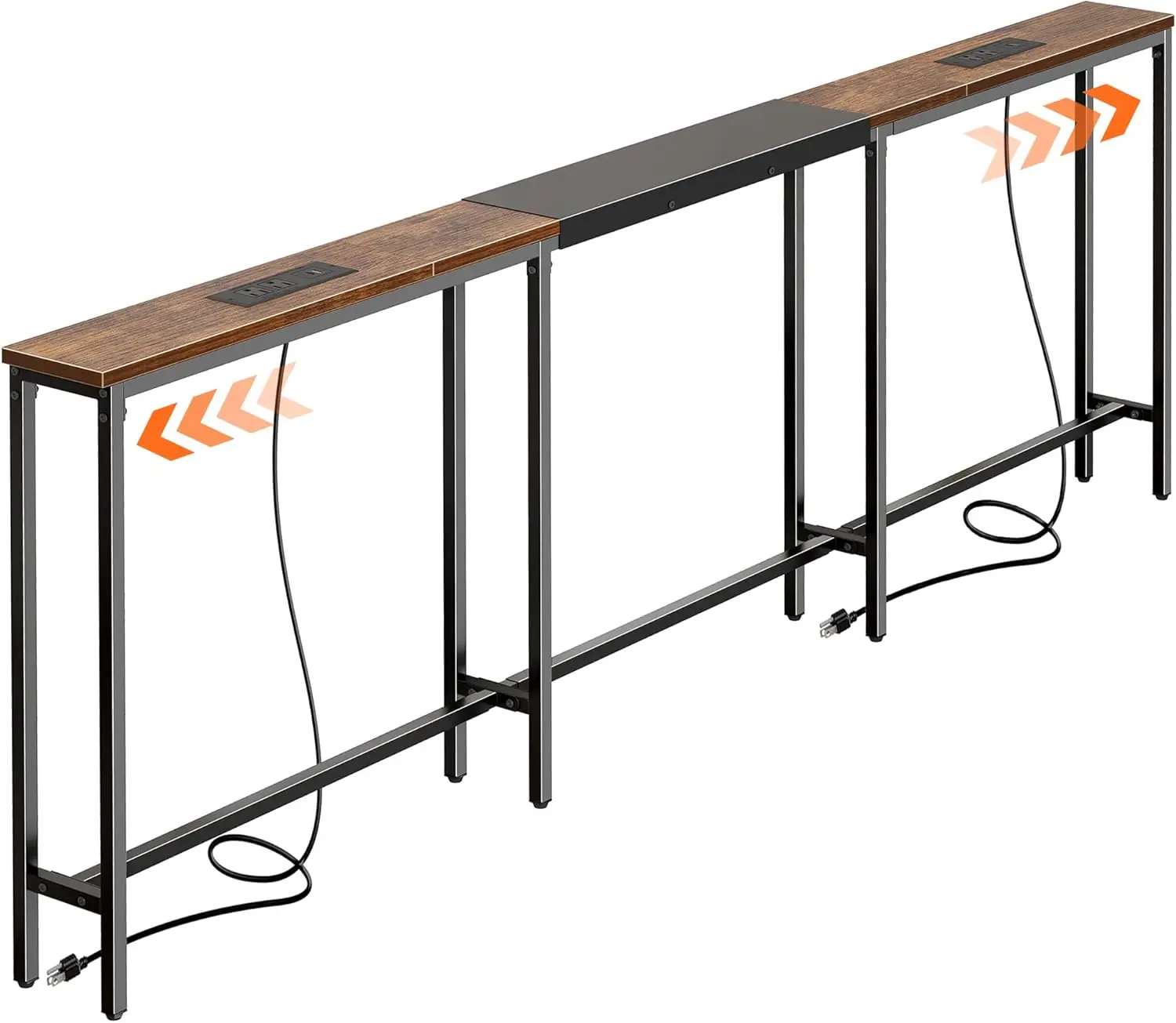 Adjustable Length Sofa Table with 2 Power Outlets & USB-C Port, Rustic Brown Console Table for Living Room
Adjustable Length Sofa Table with 2 Power Outlets & USB-C Port, Rustic Brown Console Table for Living Room