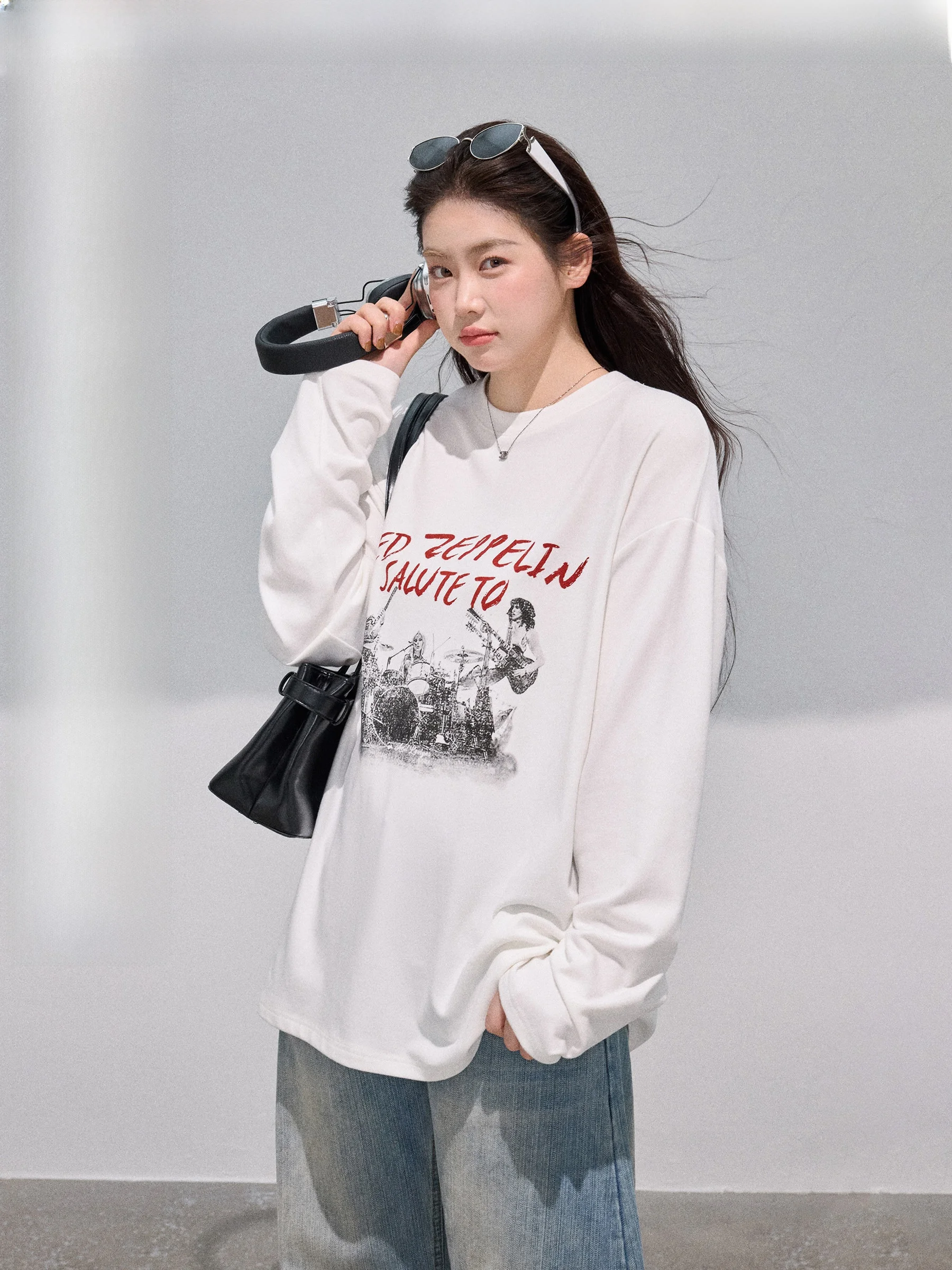 Jixu Studio 'Jieng Band' Casual Long Sve round Ne Printed T-irt plus Size Loose Fit Women's Faion Autumn Top
Jixu Studio 'Jieng Band' Casual Long Sve round Ne Printed T-irt plus Size Loose Fit Women's Faion Autumn Top