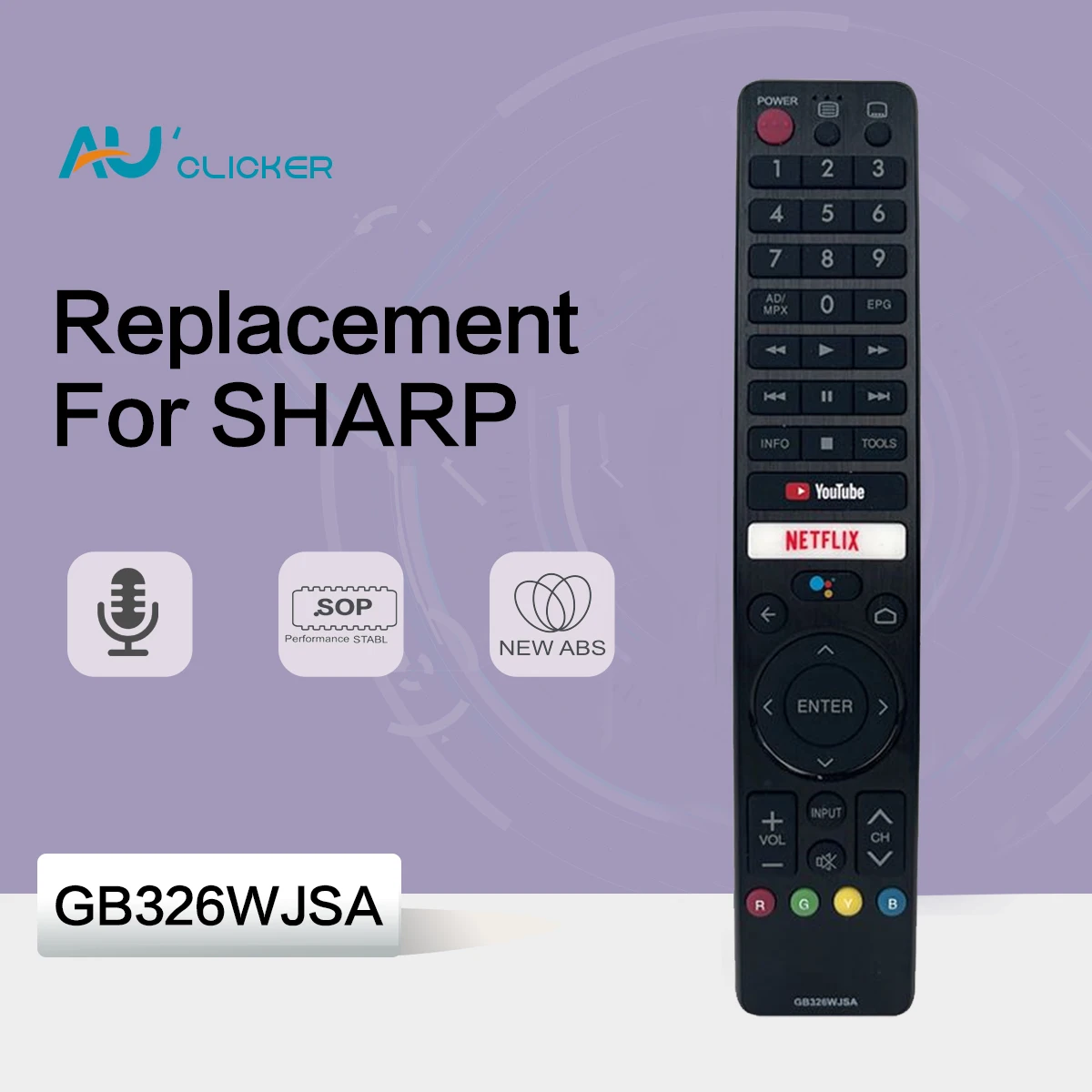 Голосовой пульт дистанционного управления GB345WJSA для SHARP Smart LED TV GB346WJSA GB326WJSA контроллер
Голосовой пульт дистанционного управления GB345WJSA для SHARP Smart LED TV GB346WJSA GB326WJSA контроллер