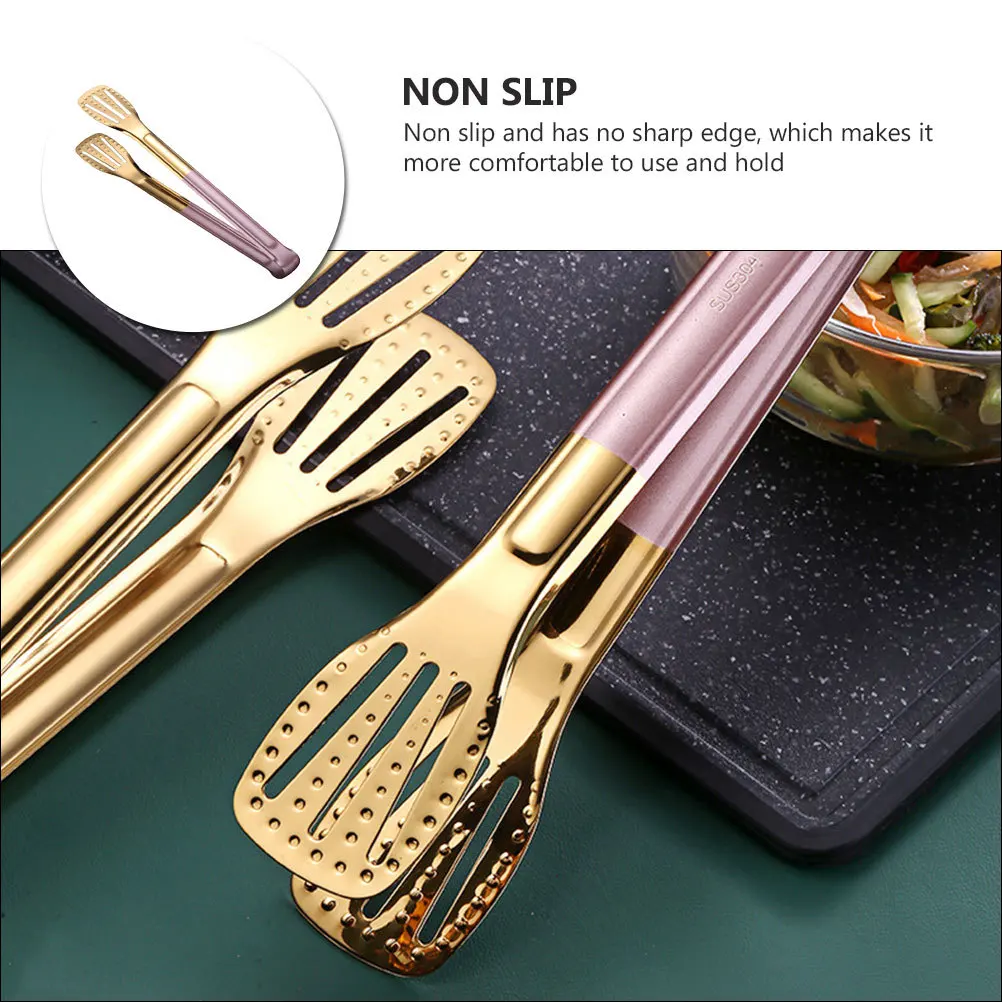 1Pcs Anti-Slip Stainless Steel Food Clamp Strong Heat Resistant Rust-Proof Lightweight Tongs for Steak Bread Cake Bbq Home
1Pcs Anti-Slip Stainless Steel Food Clamp Strong Heat Resistant Rust-Proof Lightweight Tongs for Steak Bread Cake Bbq Home