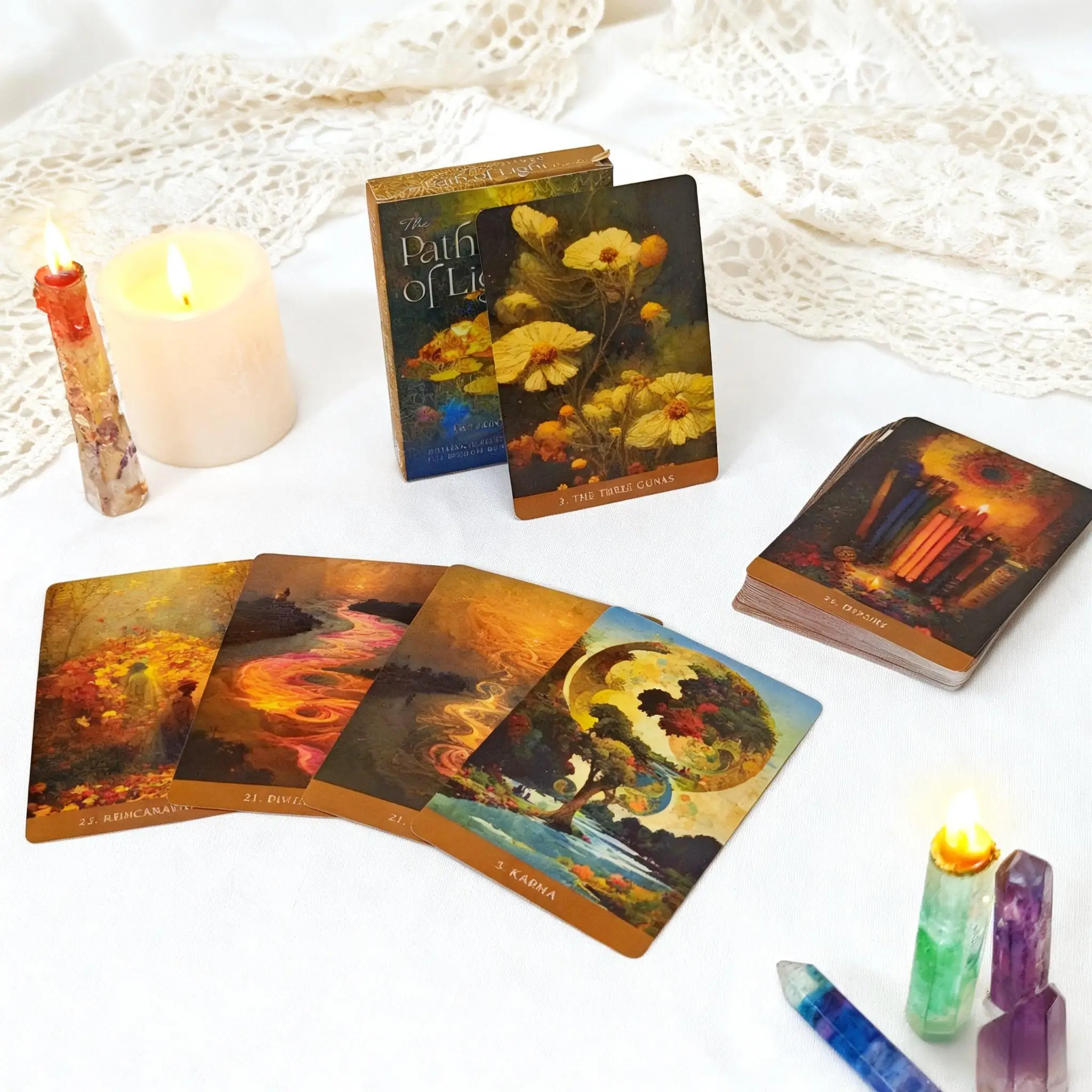 39pcs Cards Path of Light Oracle Leisure Entertainment Card Family Gathering Divination Deck Tarot Board Playing Card Game
39pcs Cards Path of Light Oracle Leisure Entertainment Card Family Gathering Divination Deck Tarot Board Playing Card Game