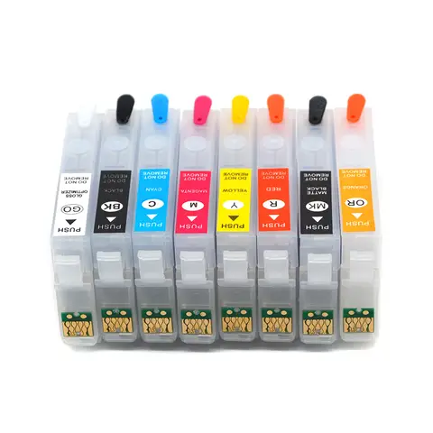 8PC/Set P400 Refillable Ink Cartridge with ARC Chip for Epson T324 T3240 - T3249 SC-P400 Printer