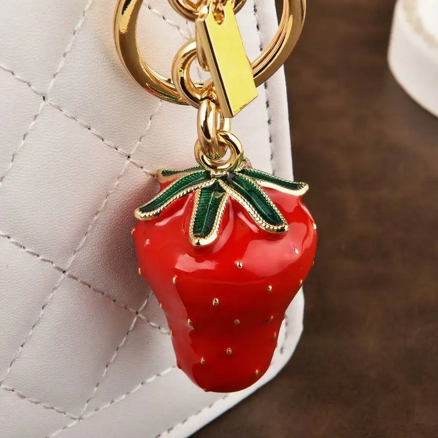 Strawberry Fruit Shaped Keychain For Women Bag Car Accessory
Strawberry Fruit Shaped Keychain For Women Bag Car Accessory