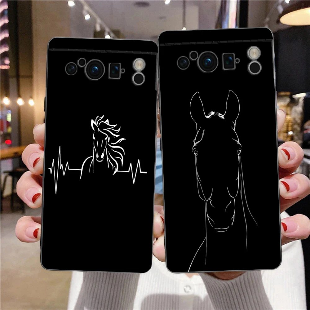Phone Case For Google Pixel 10 10A 9A 6 7 8 9 Pro XL 8A 7A 6A Black Cover Soft Shell Animal Art Horse
Phone Case For Google Pixel 10 10A 9A 6 7 8 9 Pro XL 8A 7A 6A Black Cover Soft Shell Animal Art Horse