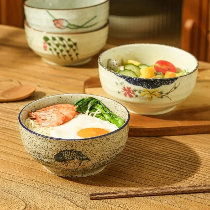 Retro Ceramic Underglaze Rice Bowls Hand-Painted Lotus Ramen Soup Salad Bowl Kitchen Tableware Noodle Holder Rice Bowl
Retro Ceramic Underglaze Rice Bowls Hand-Painted Lotus Ramen Soup Salad Bowl Kitchen Tableware Noodle Holder Rice Bowl