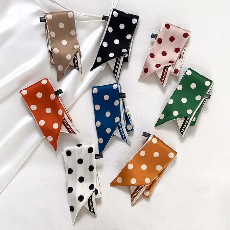 Double Sided Polka Dot Alphabet Satin Long Skinny Scarf Korean Style Wrist Scarf Hair Ribbon Decorative Bag Strap for Women
Double Sided Polka Dot Alphabet Satin Long Skinny Scarf Korean Style Wrist Scarf Hair Ribbon Decorative Bag Strap for Women