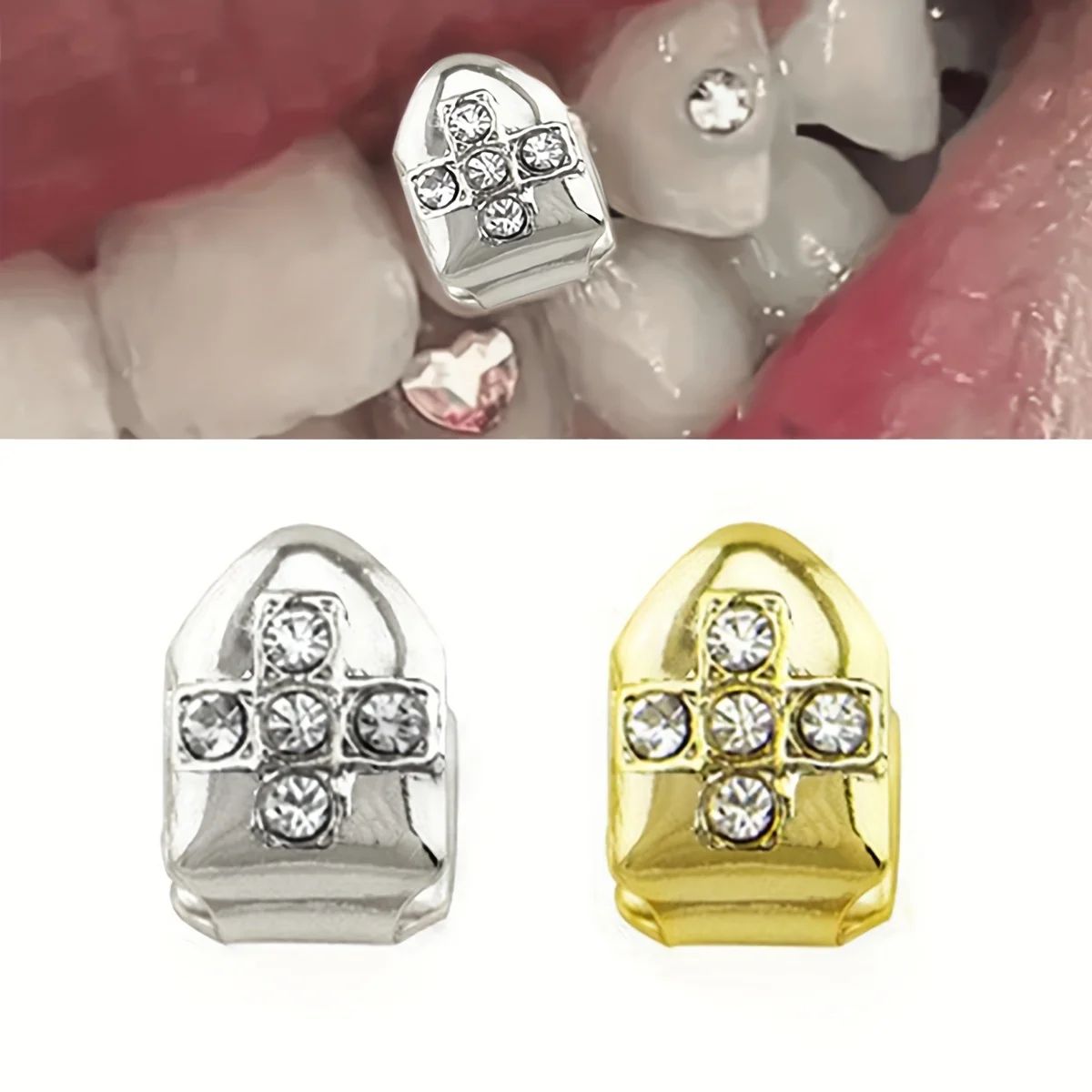 A Gold-Plated Diamond Hip Hop Tooth Socket for Men and Women with Diamonds Ornament Accessories
A Gold-Plated Diamond Hip Hop Tooth Socket for Men and Women with Diamonds Ornament Accessories