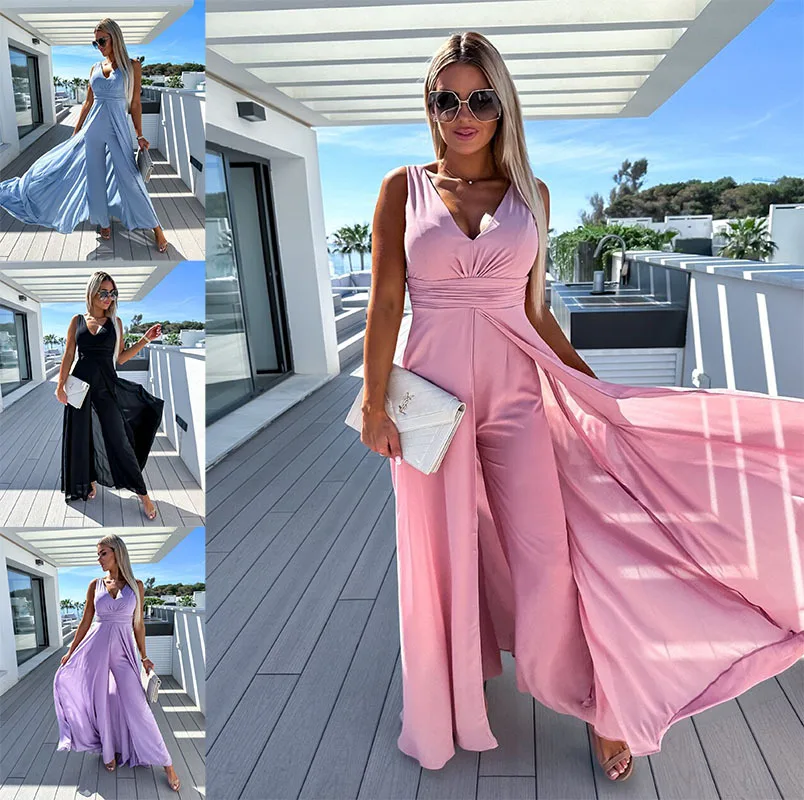 Basic Solid Jumpsuit For Women Loose Trousers Women Bodysuit Romper Casual Ropa De Mujer
Basic Solid Jumpsuit For Women Loose Trousers Women Bodysuit Romper Casual Ropa De Mujer