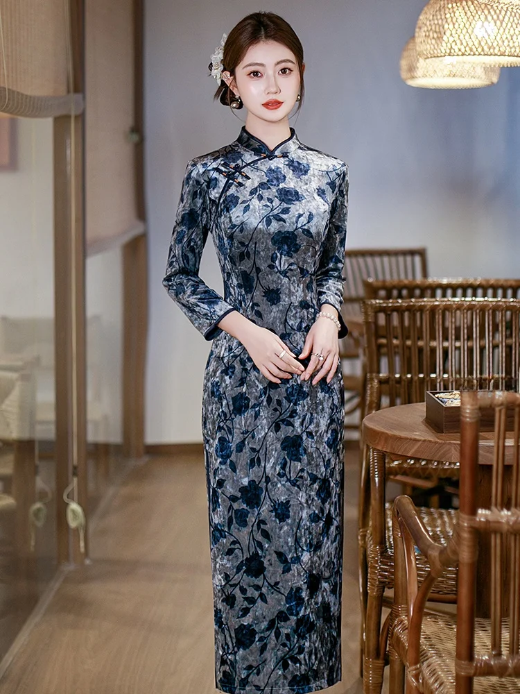 Ele Blue Long Sve Slimming Autumn Sle 2025 New Faion Daily Qing Dynas Sle Polyester Blend Dr
Ele Blue Long Sve Slimming Autumn Sle 2025 New Faion Daily Qing Dynas Sle Polyester Blend Dr