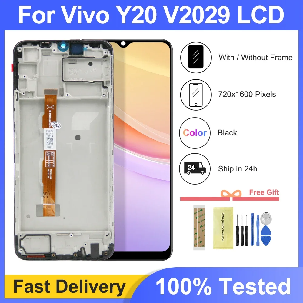 6,51 "для Vivo Y20 V2029 ЖК-дисплей с цифровым преобразователем сенсорного экрана в сборе, замена для Vivo Y20i Y20S с рамкой
6,51 "для Vivo Y20 V2029 ЖК-дисплей с цифровым преобразователем сенсорного экрана в сборе, замена для Vivo Y20i Y20S с рамкой