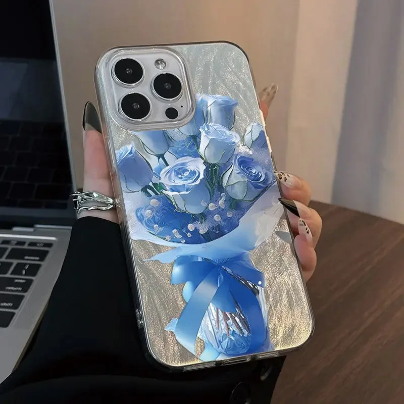 Blue Rose Print Phone Case For iPhone 16 15 14 13 12 11 Pro Max XS XR 7 8 Plus 16E SE 2020 2022 Shockproof Silver Plated Cover
Blue Rose Print Phone Case For iPhone 16 15 14 13 12 11 Pro Max XS XR 7 8 Plus 16E SE 2020 2022 Shockproof Silver Plated Cover