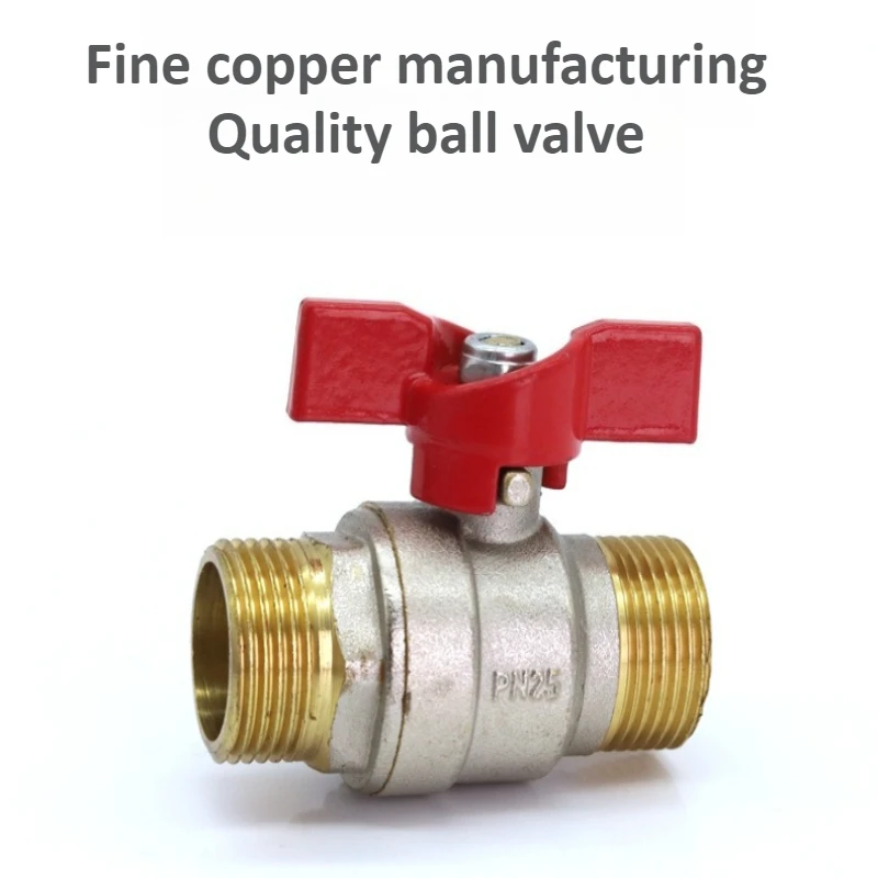 Brass Globe Valve with External Thread Red Butterfly Handle Two-piece 1/4 "3/8" 1/2 "3/4", Suitable for Gas, Water, Oil, and Air
Brass Globe Valve with External Thread Red Butterfly Handle Two-piece 1/4 "3/8" 1/2 "3/4", Suitable for Gas, Water, Oil, and Air
