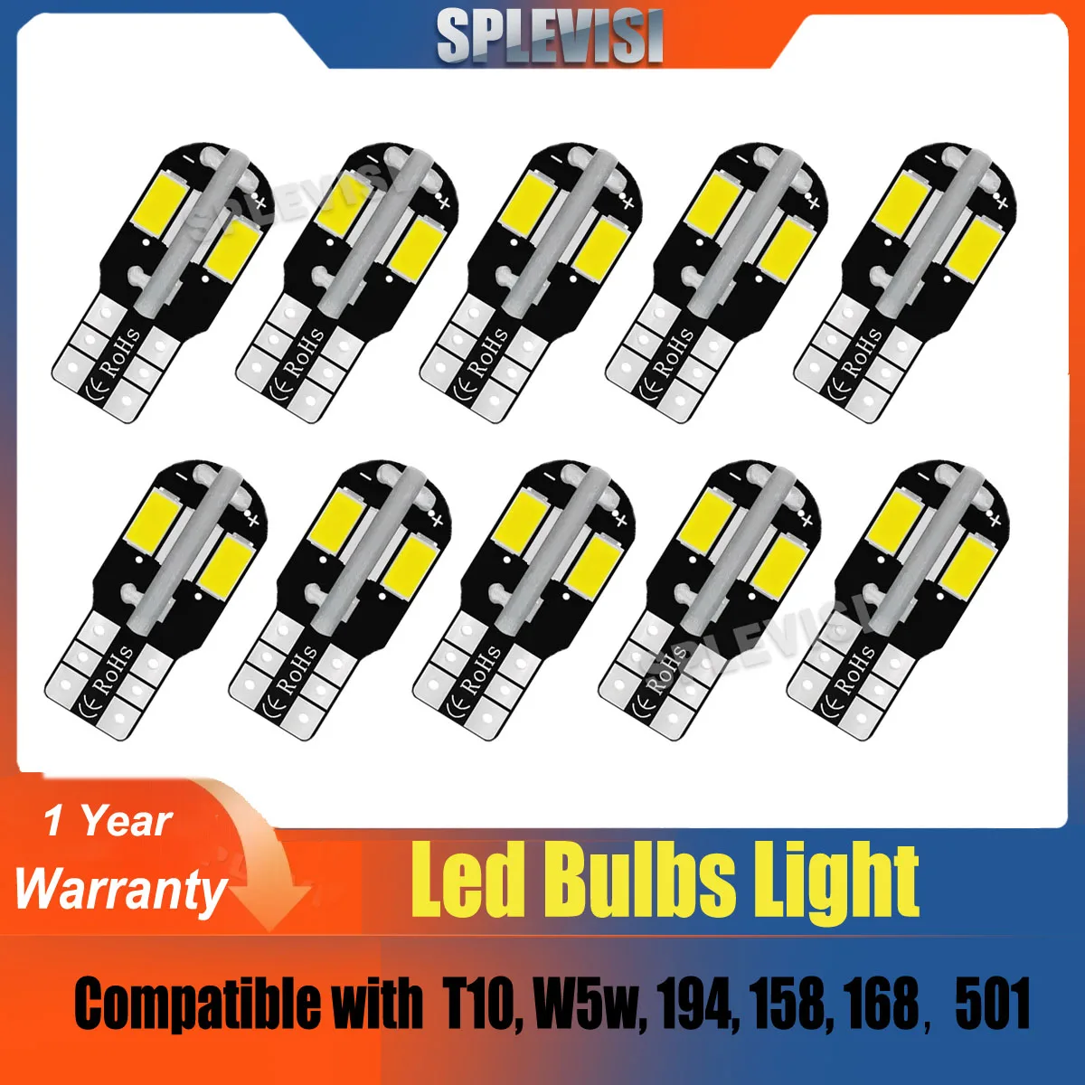 T10 W5W LED Bulb Canbus 12V 6000K White Super Bright Car Interior Dome Door Trunk License Plate Wedge Side Lights
T10 W5W LED Bulb Canbus 12V 6000K White Super Bright Car Interior Dome Door Trunk License Plate Wedge Side Lights