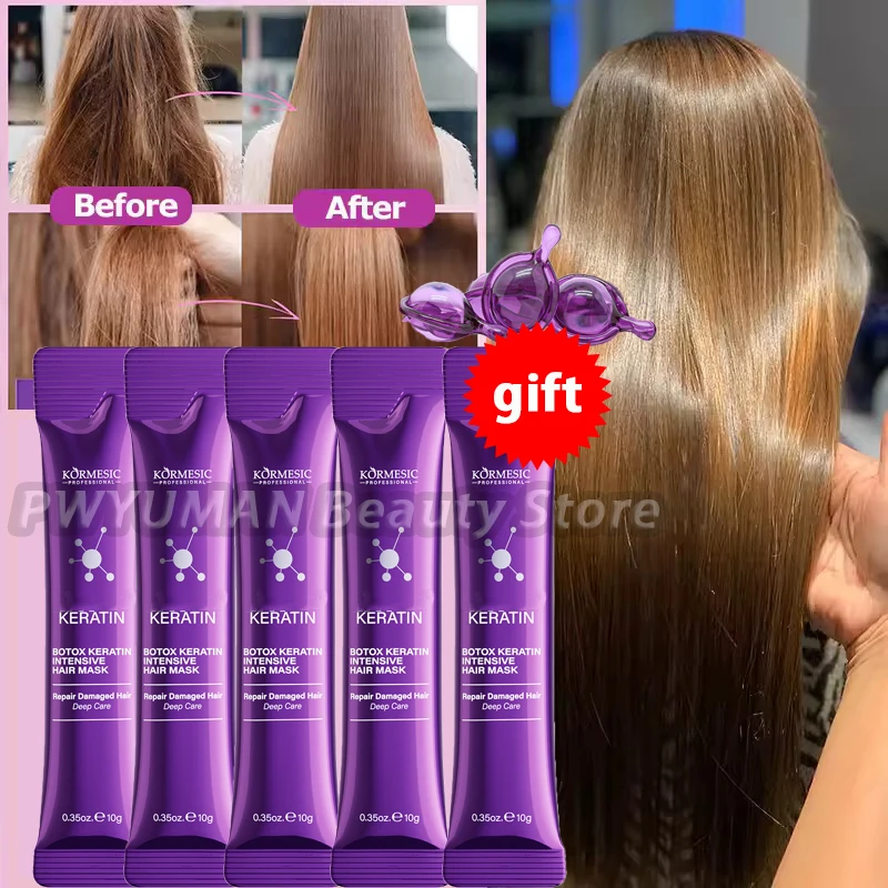 Keratin Hair Mask Magical 5 Second Repair Fluffy Frizz Damage Conditioner Soft Smooth Shiny Nutrition Deep Nourish Hair Care 10g
Keratin Hair Mask Magical 5 Second Repair Fluffy Frizz Damage Conditioner Soft Smooth Shiny Nutrition Deep Nourish Hair Care 10g