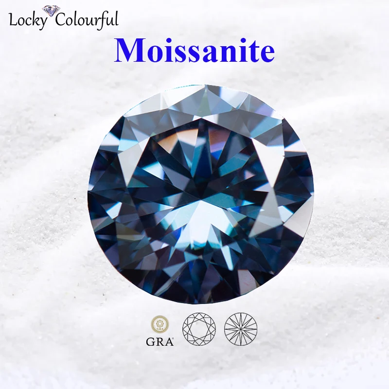 Moissanite Round Shape Sapphire Blue Color VVS1 Beads for Charms DIY Jewelry Making Earrings Materials with GRA Certificate
Moissanite Round Shape Sapphire Blue Color VVS1 Beads for Charms DIY Jewelry Making Earrings Materials with GRA Certificate