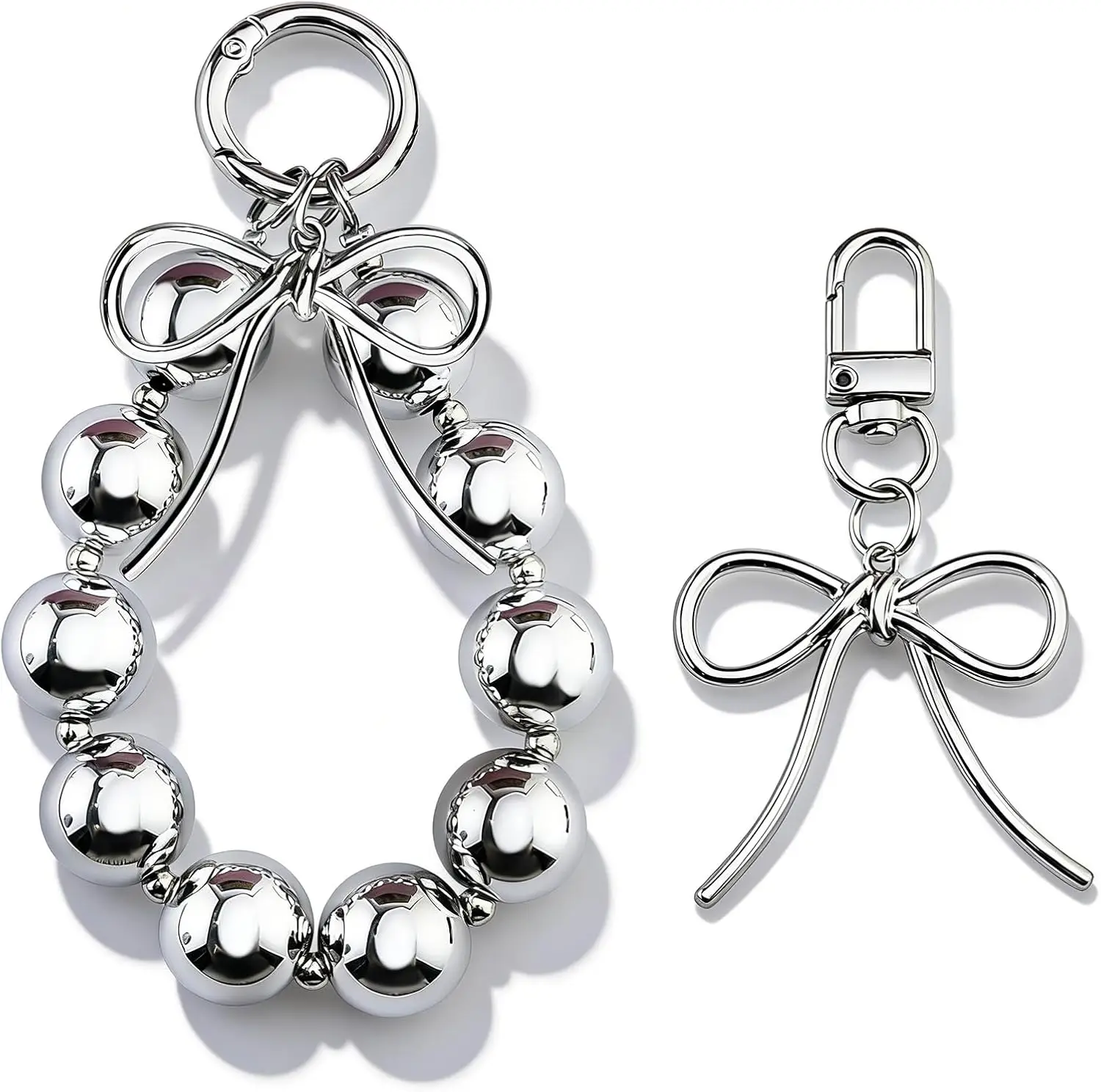 Pearl Bow Bag Charm Cute Keychain Wristlet Purse Accessory Unique Birthday Gift for Women
Pearl Bow Bag Charm Cute Keychain Wristlet Purse Accessory Unique Birthday Gift for Women