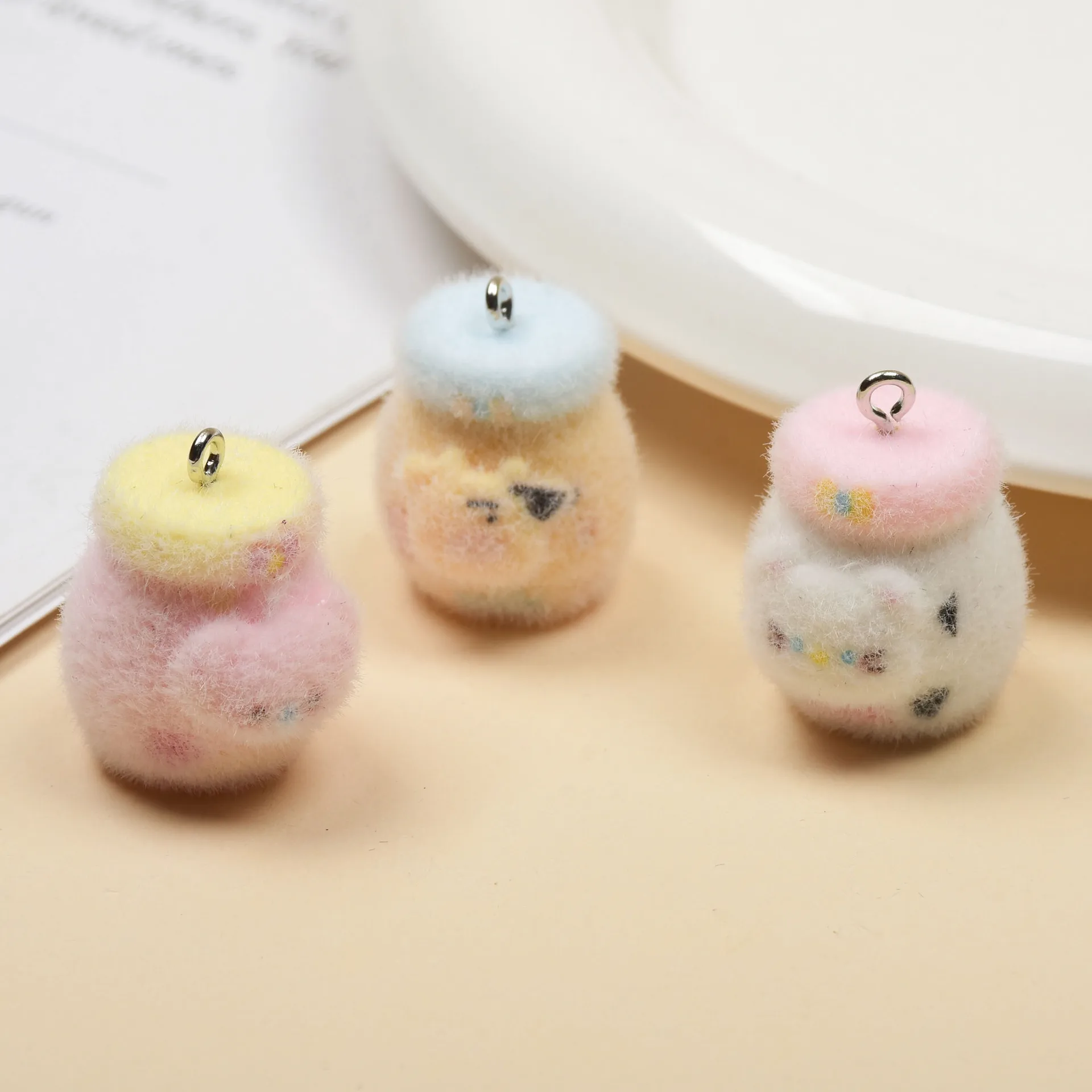 3Pcs Flocked Pendant Cute Mini Milk Bottle Resin DIY Charm Phone Strap Keychain Bag Accessory Material
3Pcs Flocked Pendant Cute Mini Milk Bottle Resin DIY Charm Phone Strap Keychain Bag Accessory Material