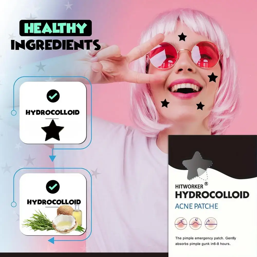 New 200/400pcs Star Shape Pimple Patches Black Hydrocolloid Zit Patches Face Care Cute Absorption Healing Strong Pimple
New 200/400pcs Star Shape Pimple Patches Black Hydrocolloid Zit Patches Face Care Cute Absorption Healing Strong Pimple