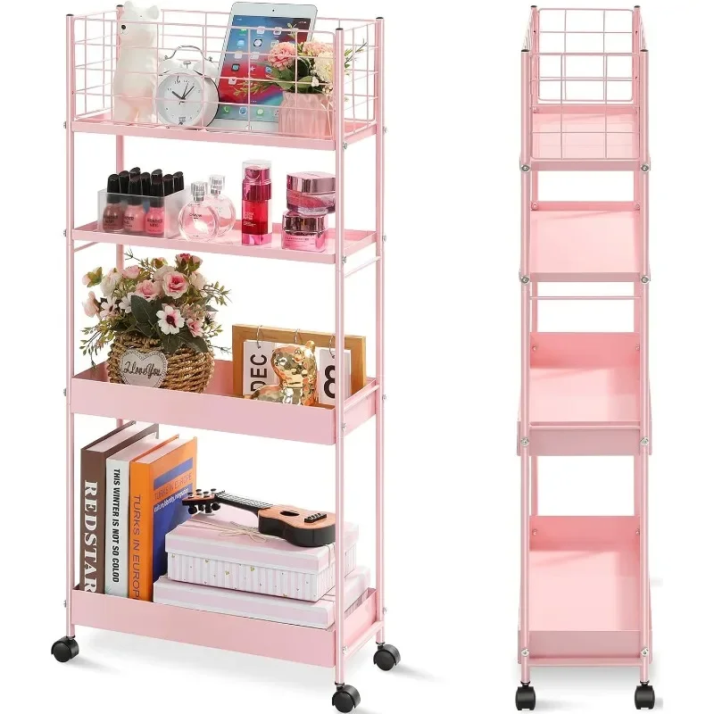 Slim Storage Cart,4-Tier Metal Utility Rolling Cart with Wheels,Slide Out Storage Cart, Skinny Storage Rolling Cart
Slim Storage Cart,4-Tier Metal Utility Rolling Cart with Wheels,Slide Out Storage Cart, Skinny Storage Rolling Cart