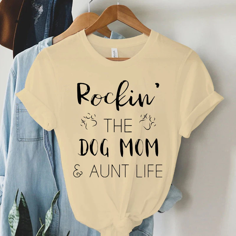Rockin The Dog Mom Aunt Life T- Shirts Women Animal Dogs Paws Harajuku Short Sleeve Tee Summer Casual Tops Dog Mom Women T Shirt
Rockin The Dog Mom Aunt Life T- Shirts Women Animal Dogs Paws Harajuku Short Sleeve Tee Summer Casual Tops Dog Mom Women T Shirt