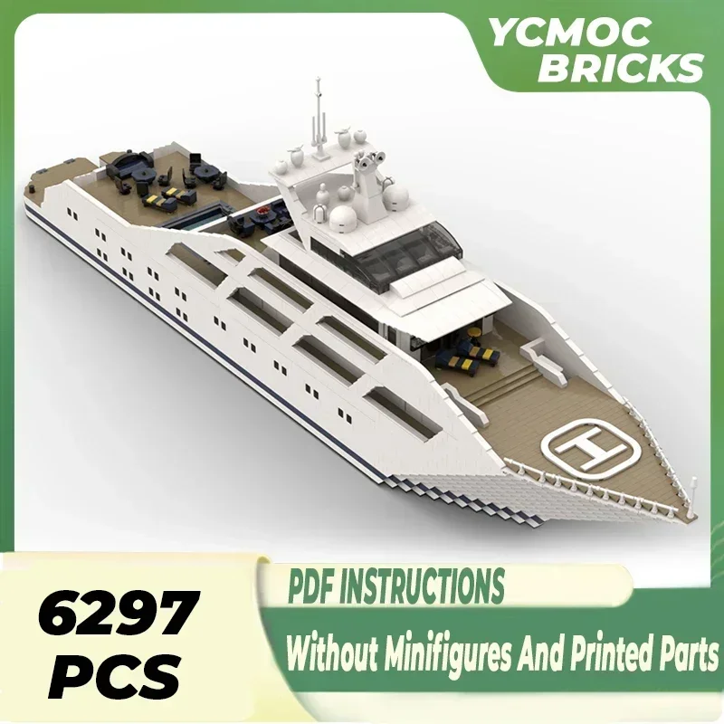 Moc Building Bricks Ship Model Luxury Super Yacht In Minifigure Size Technology Blocks Gifts Christmas Toys DIY Sets Assembly
Moc Building Bricks Ship Model Luxury Super Yacht In Minifigure Size Technology Blocks Gifts Christmas Toys DIY Sets Assembly