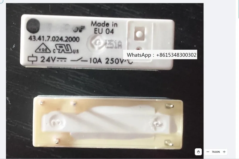 43.41.7.024.2000, реле, импортированное из Италии в оригинальной упаковке.
43.41.7.024.2000, реле, импортированное из Италии в оригинальной упаковке.