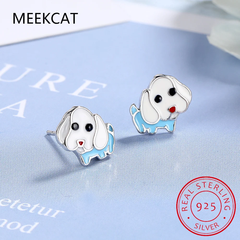 925 Sterling Silver Cute Dog Stud Earrings for Women Colorful Enamel Animals Piercing Jewelry Women's Wedding Party Gift
925 Sterling Silver Cute Dog Stud Earrings for Women Colorful Enamel Animals Piercing Jewelry Women's Wedding Party Gift