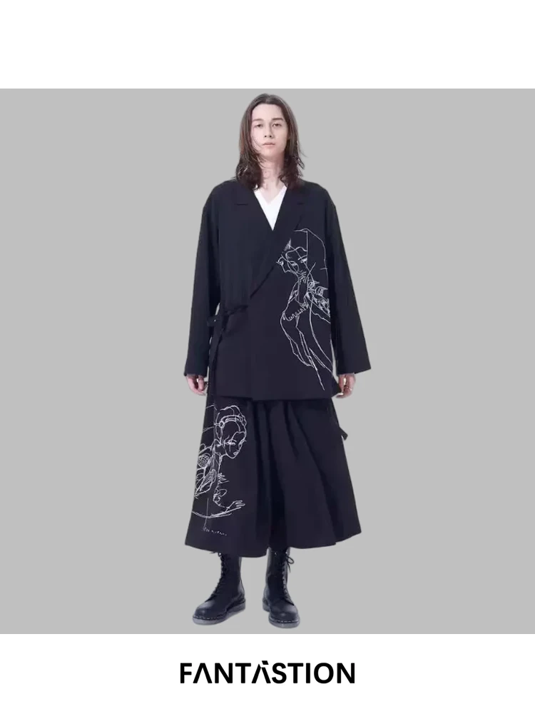 FANTASTION suit jacket with girl figure embroidery, featuring stereoscopic cuts unisex loose oversized design for casual blazers
FANTASTION suit jacket with girl figure embroidery, featuring stereoscopic cuts unisex loose oversized design for casual blazers