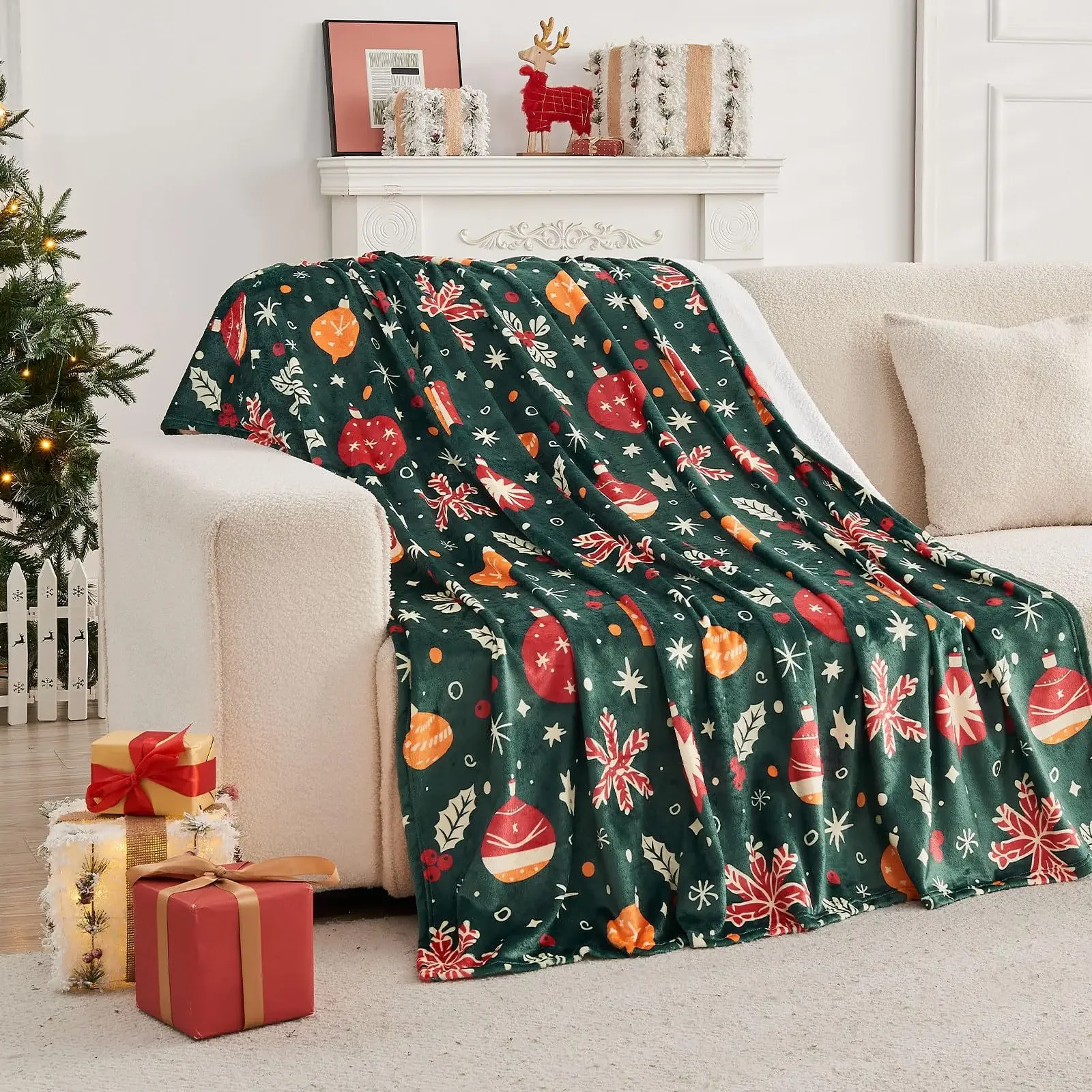 Cozy Winter Christmas Green Flannel Throw Blanket Warm Multifunctional Decorative Blanket for Home Textile
Cozy Winter Christmas Green Flannel Throw Blanket Warm Multifunctional Decorative Blanket for Home Textile