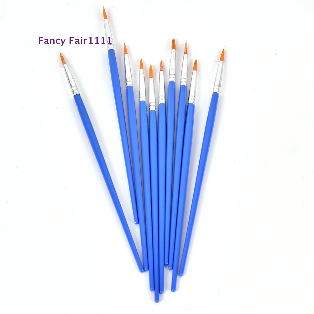 New 10Pcs Nylon Hair Artist Paint Brush Acrylic Watercolor Round Fine Hand Point Tip Water Color Painting Pens
New 10Pcs Nylon Hair Artist Paint Brush Acrylic Watercolor Round Fine Hand Point Tip Water Color Painting Pens