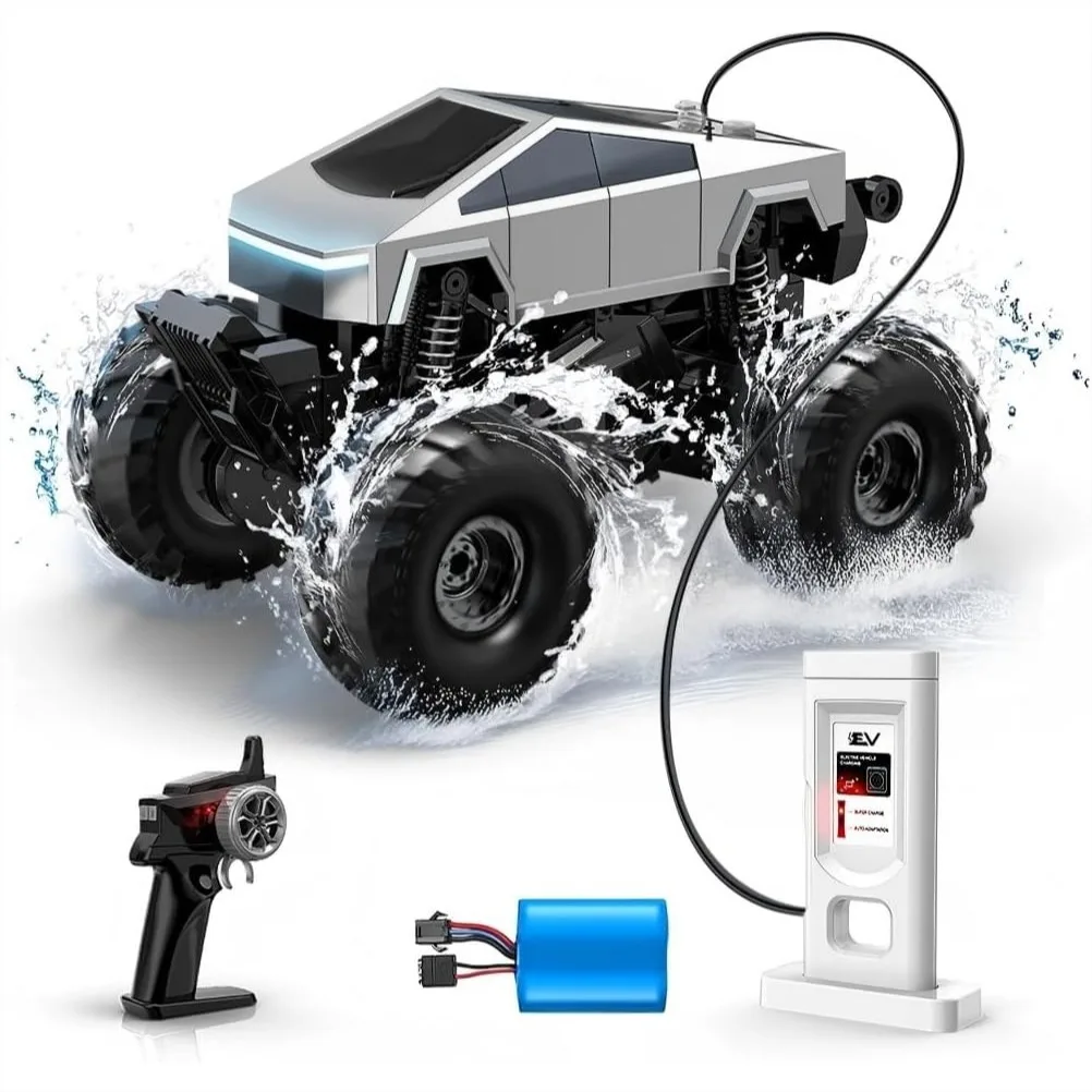 Remote Control Monster Truck with Charging Dock, 1:18 4WD Amphibious RC Car, 360° Rotation & One-Click Stand Up, 2.4GHz
Remote Control Monster Truck with Charging Dock, 1:18 4WD Amphibious RC Car, 360° Rotation & One-Click Stand Up, 2.4GHz
