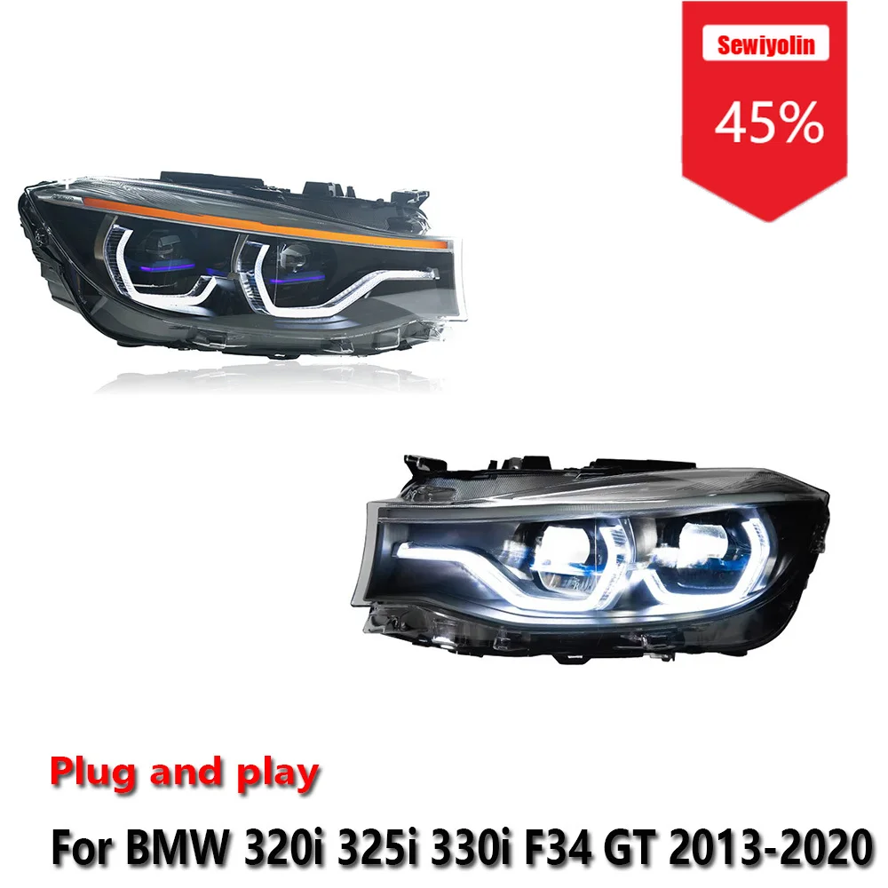 Автомобильные светодиодные фары Sewiyolin в сборе для BMW 320i 325i 330i F34 GT 2013-2020, противотуманные фары DRL, стоп-сигналы поворота Plug and Play
Автомобильные светодиодные фары Sewiyolin в сборе для BMW 320i 325i 330i F34 GT 2013-2020, противотуманные фары DRL, стоп-сигналы поворота Plug and Play