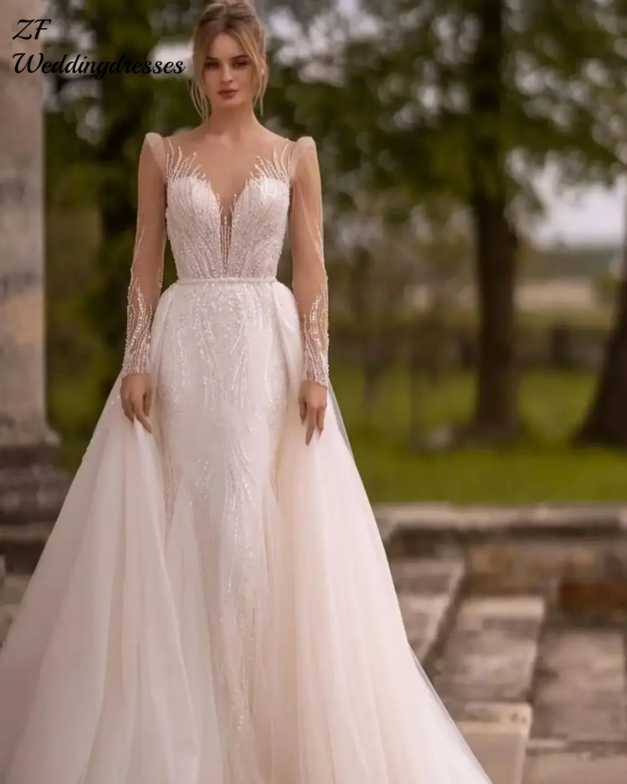 Роскошные сексуальные кружевные аппликации из бисера по индивидуальному заказу с длинными пышными рукавами, свадебные платья русалки, съемные свадебные платья
Роскошные сексуальные кружевные аппликации из бисера по индивидуальному заказу с длинными пышными рукавами, свадебные платья русалки, съемные свадебные платья